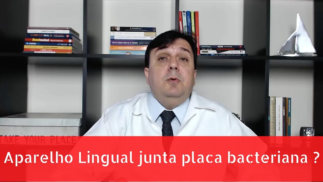 Aparelho Lingual acumula placa bacteriana