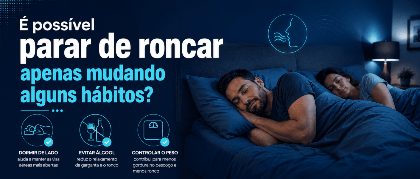 parar de roncar mudando hábitos