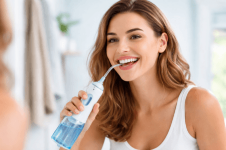 Irrigador dental elétrico funciona