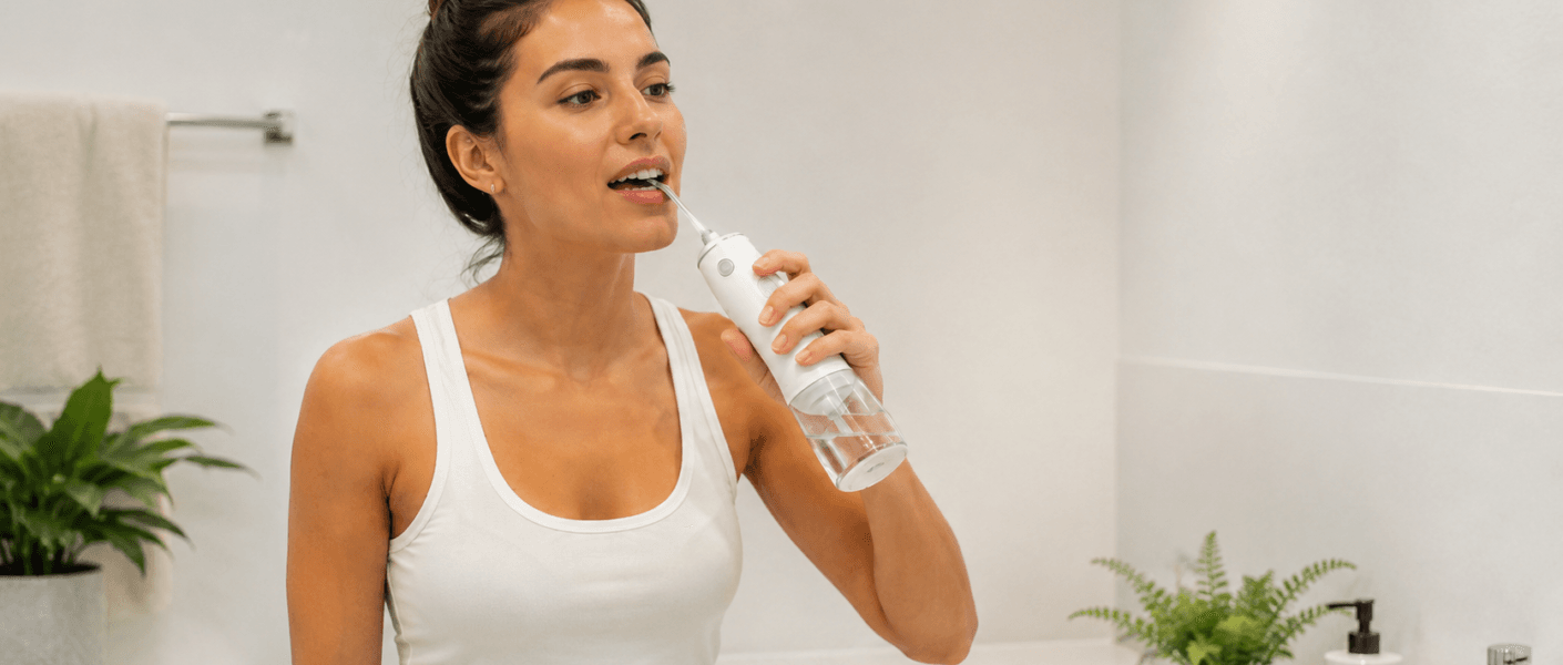 Irrigador dental ou fio dental