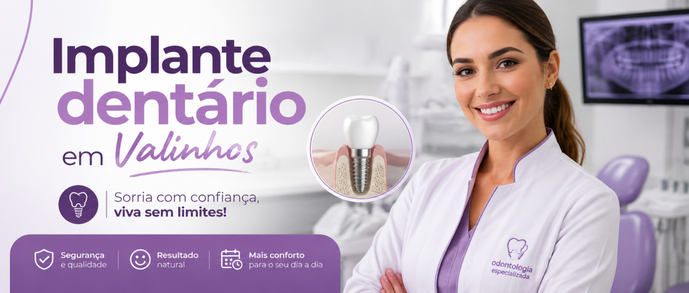 Implante dentário em Valinhos