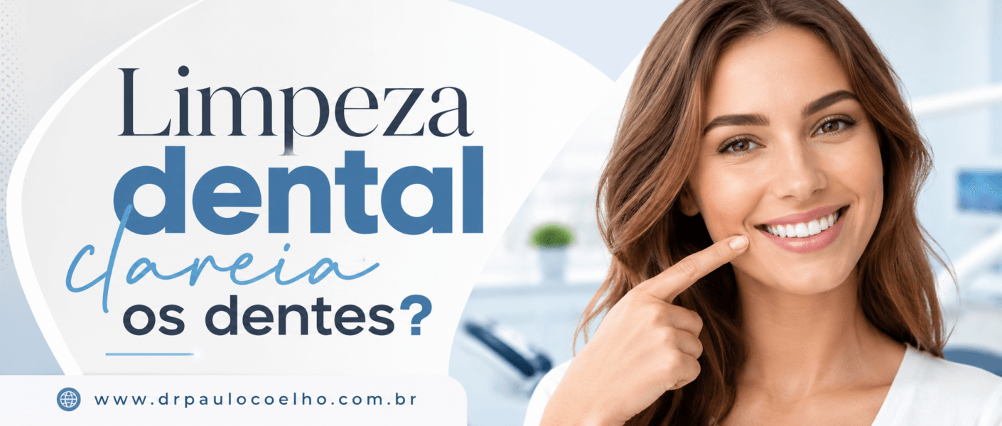 Limpeza dental clareia os dentes