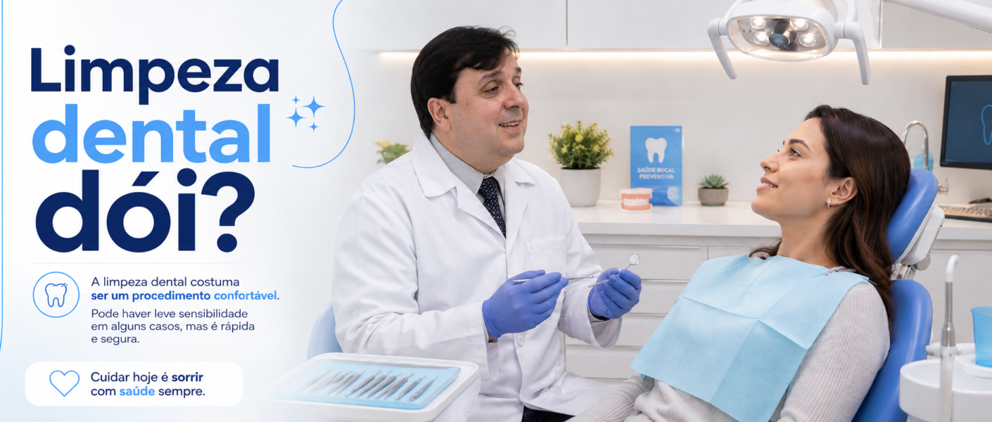 Limpeza dental dói