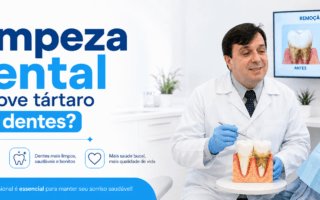 Limpeza dental remove tártaro dos dentes
