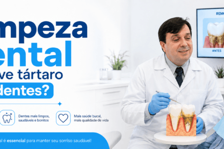 Limpeza dental remove tártaro dos dentes